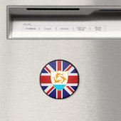 アンギラ品質旗の円 マグネット (インサイチュ (食洗機))