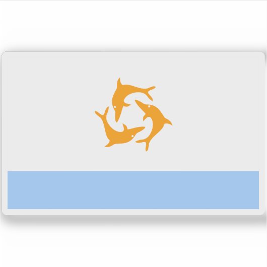 アンギラ国旗(1967年~1969年) シール (正面)