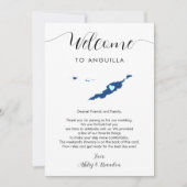 アンギラ結婚のウェルカムレター旅程カード (正面)