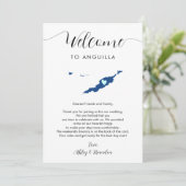 アンギラ結婚のウェルカムレター旅程カード (スタンド正面)