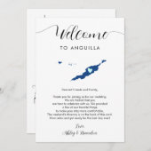 アンギラ結婚のウェルカムレター旅程カード (正面/裏面)