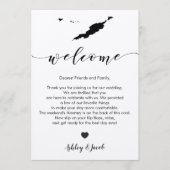 アンギラ結婚のウェルカムレター&旅程カード プログラム (正面)