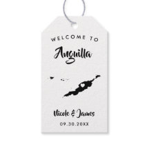 アンギラ結婚の歓迎バッグラベル島の地図