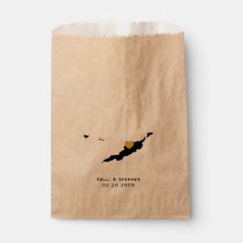 アンギラ結婚式の引き出物トリートサックス、マップ抱き枕 フェイバーバッグ