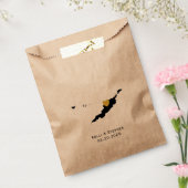 アンギラ結婚式の引き出物トリートサックス、マップ抱き枕 フェイバーバッグ (封をした状態)