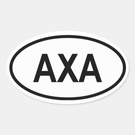 アンギラ「AXA」 楕円形シール (正面)