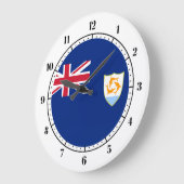 アンギリア国旗 ラージ壁時計 (傾斜)