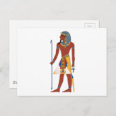 アンクを保持するヘアドレのタン古代エジプト人 ポストカード (正面/裏面)