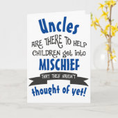 アンクルおもしろいミシュ誕生日 カード (黄色い花)