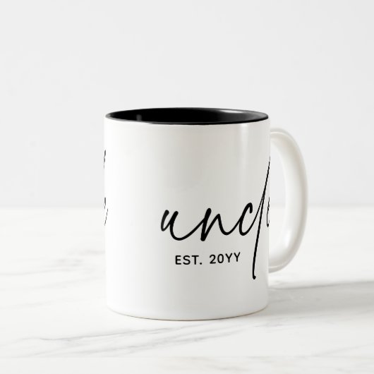 アンクルが設立エレガントタイポグラフィニューアンクル ツートーンマグカップ (正面右)