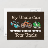 アンクルアウトバイクアウトトゥルーントライアスロン葉書 ポストカード (正面/裏面)