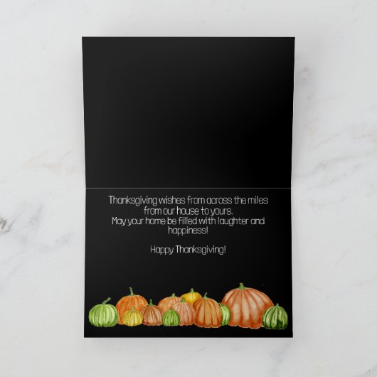 アンクルウォーターカラーカボンプキンサンクスギビングカード カード (内部)