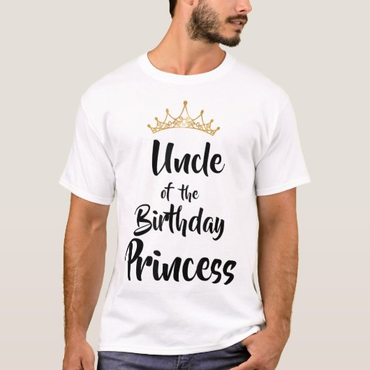 アンクルオブザ誕生日プリンセスマッチングファミリー Tシャツ (正面)