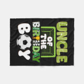 アンクルオブザ誕生日ボーイサッカーファミリーパーティーデコ フリースブランケット (正面(横))