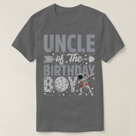 アンクルオブザ誕生日宇宙飛行士ボーイ宇宙テーマBd Tシャツ (デザイン正面)