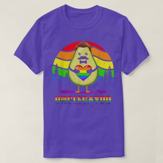 アンクルガイおもしろいドアボカドアンクルビーガンLGBTハートPr Tシャツ (デザイン正面)