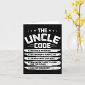 アンクルコードおじさん カード (黄色い花)