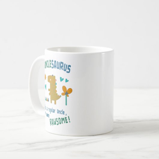 アンクルサウルス誕生日または父の日 コーヒーマグカップ (正面左)