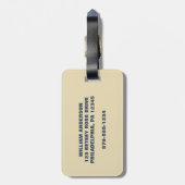 アンクルサムおもしろい愛国的メッセーカスタムジ ラゲッジタグ (裏面縦)