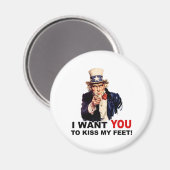 アンクルサムが欲しいキス私の足 マグネット (正面/裏面)