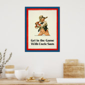 アンクルサムとゲームに参加する~ヴィンテージ大戦 ポスター (キッチン)
