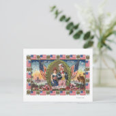 アンクルサムとレディーリバティ ポストカード (スタンド正面)