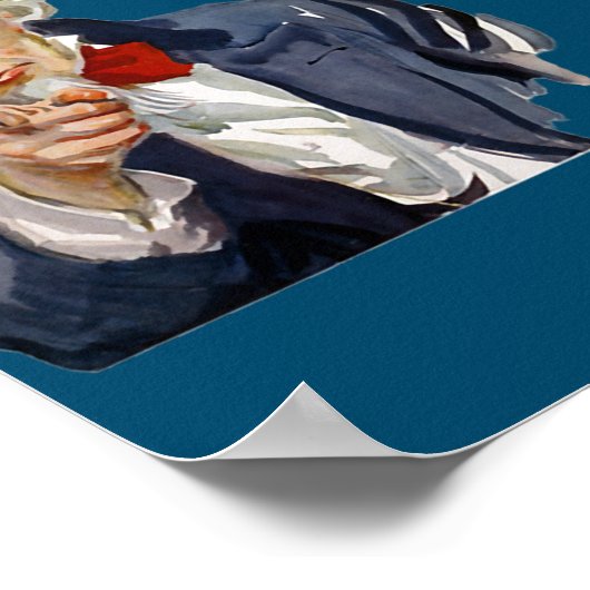 アンクルサムのみ暴政を防ぐことができる ポスター (角)