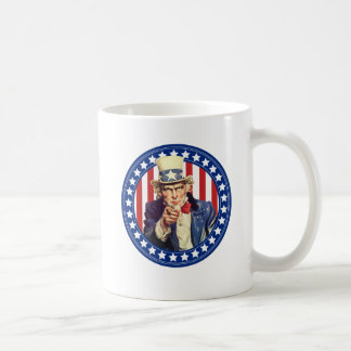 アンクルサムの星とストライプ コーヒーマグカップ