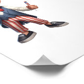 アンクルサムの服を着た3人の高齢者 ポスター (角)