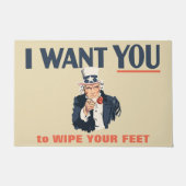 アンクルサムの足を拭いて欲しい ドアマット (正面)