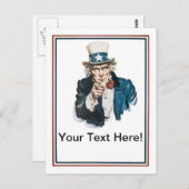 アンクルサムカスタマイズに ポストカード (正面/裏面)