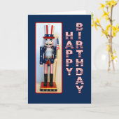 アンクルサムナツクラッカーハッピーバースデー カード (黄色い花)