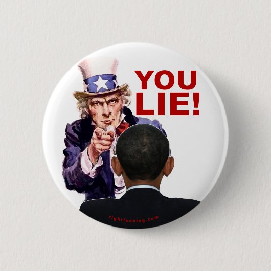 アンクルサムユー嘘 缶バッジ (正面)