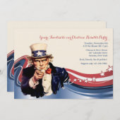 アンクルサム愛国的招待状 招待状 (正面/裏面)