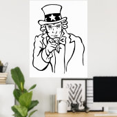 アンクルサム我々は行スケッチ ポスター (ホームオフィス)