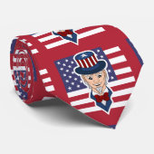 アンクルサム漫画 ネクタイ (ロール)