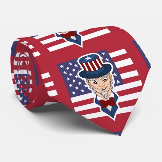 アンクルサム漫画 ネクタイ (ロール)