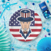 アンクルサム漫画 ペーパープレート (パーティー)