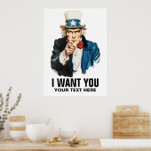 アンクルサム私はビンテージのポスターが欲しい ポスター (キッチン)