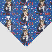 アンクルサム私は星とストライプであなたが欲しい 薄葉紙 (詳細)