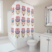 アンクルサム絵文字バスルームのシャワーカーテン シャワーカーテン (インサイチュ)