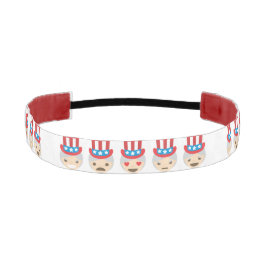 アンクルサム絵文字ヘッドバンド アスレチックヘッドバンド