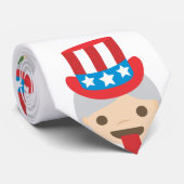 アンクルサム絵文字メンズネックタイ ネクタイ (ロール)