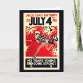 アンクルサム142番目の誕生日 カード (正面)