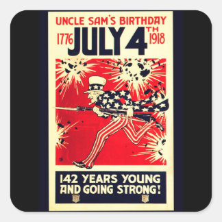アンクルサム142番目の誕生日 スクエアシール
