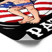 アンクルサム4thアメリカ7月のアメリカ合衆国パトリオおもしろい ポスター (角)