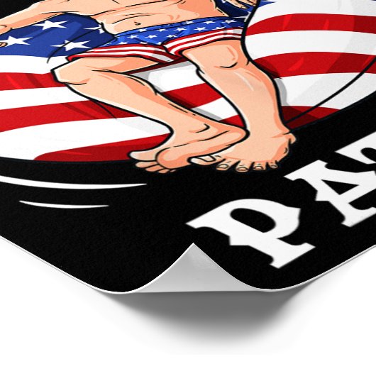 アンクルサム4thアメリカ7月のアメリカ合衆国パトリオおもしろい ポスター (角)