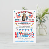 アンクルサム4th of 7月バーベキューbbqパーティー 招待状 (スタンド正面)