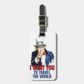 アンクルサム – 私はあなたが旅行して欲しい ラゲッジタグ (正面縦)