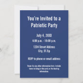 アンクルサム – 私は望む – パーティの招待状 招待状 (裏面)